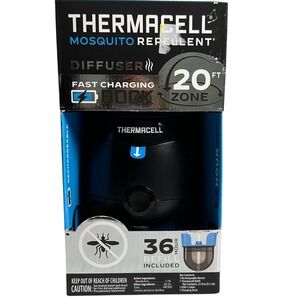 Thermacell Mosquito Repellent Diffuser Rechargeable 20ft Zone 36 Hour Refill‎